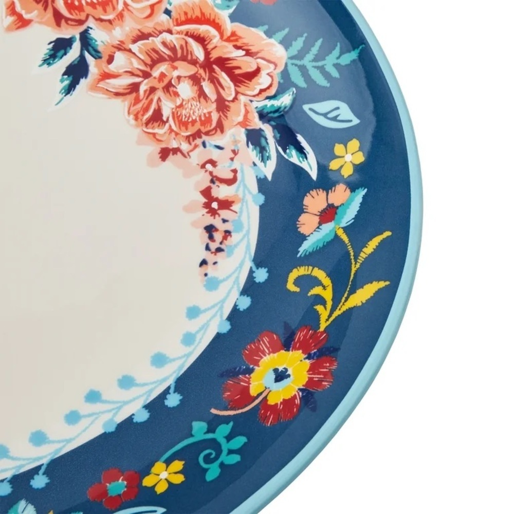 The Pioneer Woman Keepsake Floral Stoneware Serve Platter. - Picture 5 of 6